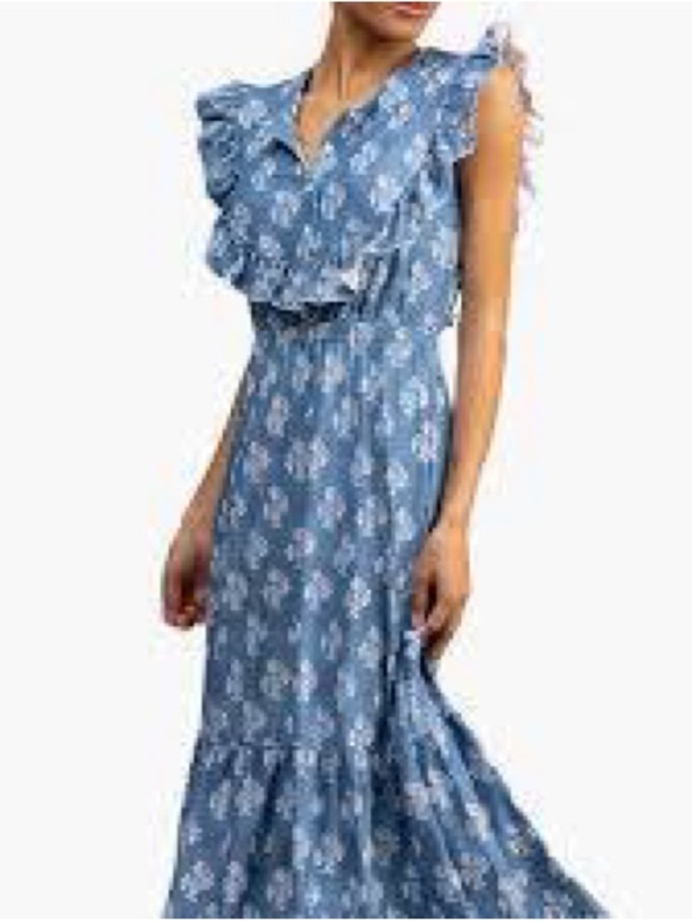 Smith & Quinn Loretta Dress in Poseidon’s Kiss Blue White Size Small
